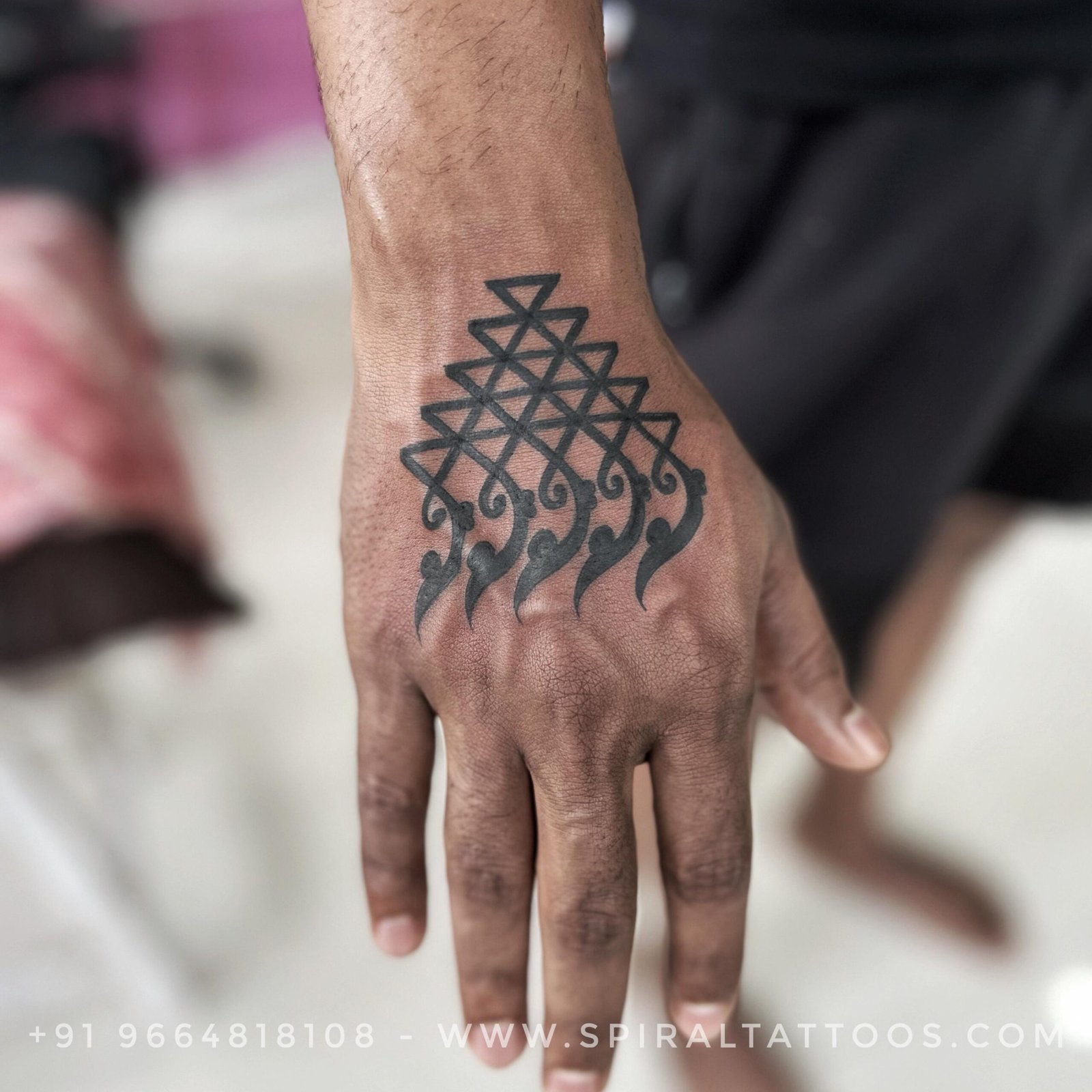 Hand tattoo art