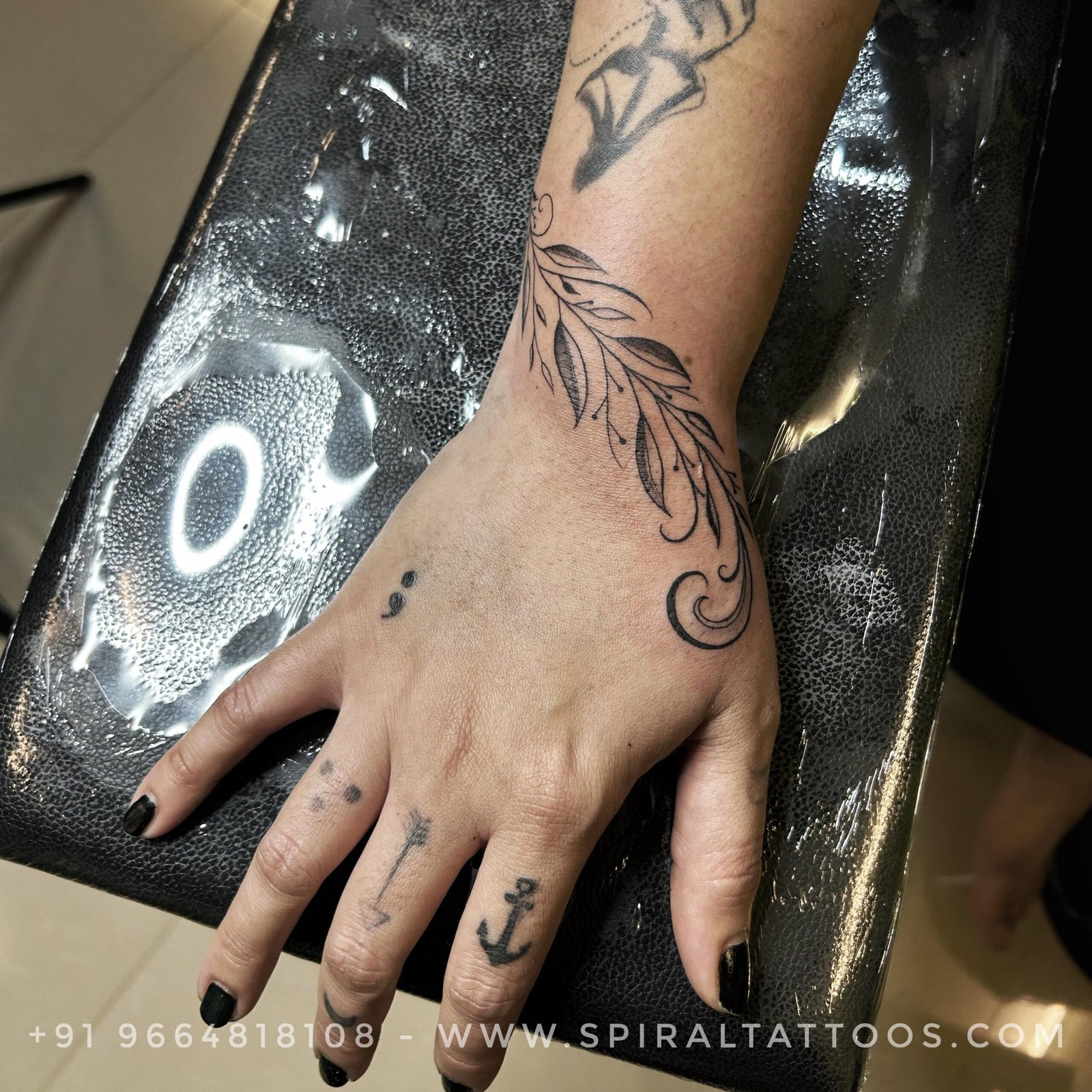 Hand tattoo art