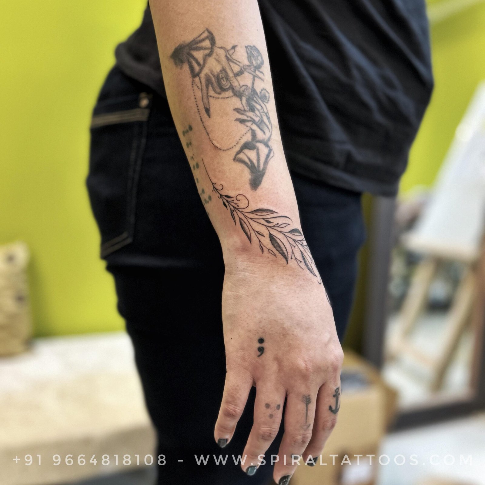 Hand tattoo art