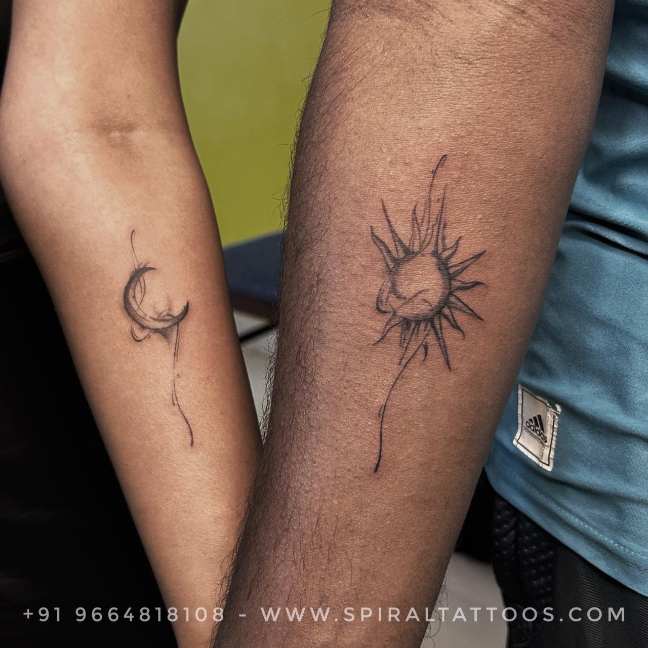 Couple Tattoos by Spiral Tattoos Goa